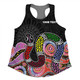 Australia Rainbow Serpent Aboriginal Custom Women Racerback Singlet - Dreamtime Rainbow Serpent Featuring Dot Style Women Racerback Singlet