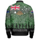 Australia Anzac Day Bomber Jacket - Australia and New Zealand Warriors All gave some Some Gave All Green Bomber Jacket