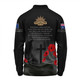 Australia Anzac Day Long Sleeve Polo Shirt - Australia Remember Black Long Sleeve Polo Shirt