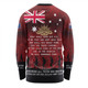 Australia Anzac Day Long Sleeve T-shirt - Australia and New Zealand Warriors All gave some Some Gave All Red Long Sleeve T-shirt