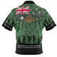 Australia Anzac Day Zip Polo Shirt - Australia and New Zealand Warriors All gave some Some Gave All Green Zip Polo Shirt
