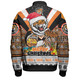 Wests Tigers Christmas Custom Bomber Jacket - Tigers Santa Aussie Big Things Bomber Jacket