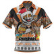 Wests Tigers Christmas Custom Zip Polo Shirt - Tigers Santa Aussie Big Things Zip Polo Shirt