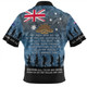 Australia Anzac Day Zip Polo Shirt - Australia and New Zealand Warriors All gave some Some Gave All Blue Zip Polo Shirt