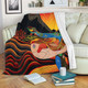 Australia Aboriginal Blanket - Rainbow Serpent In Aboriginal Dreaming Art Inspired Blanket