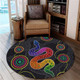 Australia Aboriginal Round Rug - Indigenous Dreaming Rainbow Serpent Inspired Round Rug