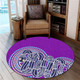 Australia Aboriginal Round Rug - Purple Rainbow Serpent Dreaming Inspired Round Rug