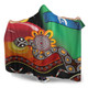 Australia Aboriginal Hooded Blanket - The Rainbow Serpent Dreamtime Give Shape To The Earth Hooded Blanket