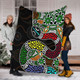 Australia Rainbow Serpent Aboriginal Blanket - Dreamtime Rainbow Serpent Contemporary Blanket