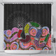 Australia Rainbow Serpent Aboriginal Shower Curtain - Dreamtime Rainbow Serpent Featuring Dot Style Shower Curtain