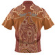 Australia Aboriginal Custom Hawaiian Shirt - Brown Kangaroo In Aboriginal Dot Art Hawaiian Shirt