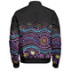 Australia Aboriginal Custom Bomber Jacket - Purple Dot In Aboriginal Style Bomber Jacket