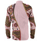 Australia Aboriginal Custom Long Sleeve Shirt - Aboriginal Inspired With Pink Background Long Sleeve Shirt