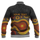 Australia Aboriginal Custom Baseball Jacket - Dreaming Trees And Goanna In Dot Pattern Baseball Jacket