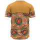 Australia Aboriginal Custom Baseball Shirt - Abstract Seamless Pattern With Aboriginal Inspired Baseball Shirt