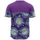 Australia Aboriginal Custom Baseball Shirt - Purple Abstract Seamless Pattern With Aboriginal Inspired Baseball Shirt