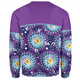 Australia Aboriginal Custom Sweatshirt - Purple Abstract Seamless Pattern With Aboriginal Inspired Sweatshirt