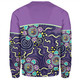 Australia Aboriginal Custom Sweatshirt - Purple Painting With Aboriginal Inspired Dot Sweatshirt