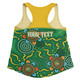 Australia Aboriginal Custom Women Racerback Singlet - Green Painting With Aboriginal Inspired Dot Women Racerback Singlet