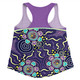 Australia Aboriginal Custom Women Racerback Singlet - Purple Painting With Aboriginal Inspired Dot Women Racerback Singlet