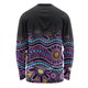 Australia Aboriginal Custom Long Sleeve T-shirt - Purple Dot In Aboriginal Style Long Sleeve T-shirt