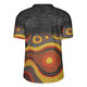 Australia Aboriginal Custom Rugby Jersey - Dreaming Trees And Goanna In Dot Pattern Rugby Jersey