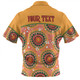 Australia Aboriginal Custom Zip Polo Shirt - Abstract Seamless Pattern With Aboriginal Inspired Zip Polo Shirt