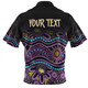 Australia Aboriginal Custom Zip Polo Shirt - Purple Dot In Aboriginal Style Zip Polo Shirt