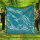 Australia Aboriginal Quilt - Turquoise Dot Dreamtime Quilt