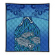 Australia Aboriginal Quilt - Blue Aboriginal Dot With Fish Quilt