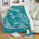 Australia Aboriginal Blanket - Turquoise Dot Dreamtime Blanket