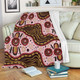 Australia Aboriginal Blanket - Aboriginal Inspired With Pink Background Blanket