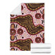 Australia Aboriginal Blanket - Aboriginal Inspired With Pink Background Blanket