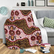 Australia Aboriginal Blanket - Aboriginal Inspired With Pink Background Blanket