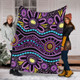 Australia Aboriginal Blanket - Purple Dot In Aboriginal Style Blanket