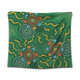 Australia Aboriginal Tapestry - Green Painting With Aboriginal Inspired Dot Tapestry