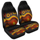 Australia Aboriginal Car Seat Cover - Dreaming Trees And Goanna In Dot Pattern Car Seat Cover