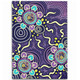 Australia Aboriginal Area Rug - Purple Painting With Aboriginal Inspired Dot Area Rug