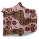 Australia Aboriginal Hooded Blanket - Aboriginal Inspired With Pink Background Hooded Blanket