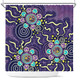 Australia Aboriginal Shower Curtain - Purple Painting With Aboriginal Inspired Dot Shower Curtain