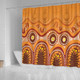 Australia Aboriginal Shower Curtain - Brown Aboriginal Dot Shower Curtain