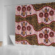 Australia Aboriginal Shower Curtain - Aboriginal Inspired With Pink Background Shower Curtain