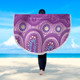 Australia Aboriginal Beach Blanket - Purple Aboriginal Dot Beach Blanket