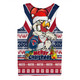 Sydney Roosters Christmas Custom Men Singlet - Easts Rooster Santa Aussie Big Things Men Singlet