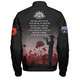 Australia Anzac Day Bomber Jacket - Lest We Forget Red Bomber Jacket