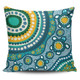 Australia Aboriginal Pillow Cases - Turquoise Aboriginal Dot Art With Turtle  Pillow Cases