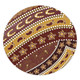 Australia Aboriginal Round Rug - Australian Aboriginal Style Of Pattern Background Round Rug
