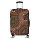 Australia Aboriginal Luggage Cover - Aboriginal Turtle Art Background Luggage Cover