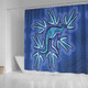 Australia Aboriginal Shower Curtain - Blue Aboriginal Style Of Dot Kangaroo Artwork  Shower Curtain