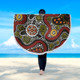 Australia Aboriginal Beach Blanket - Illustration Based On Aboriginal Style Of Artwork Beach Blanket